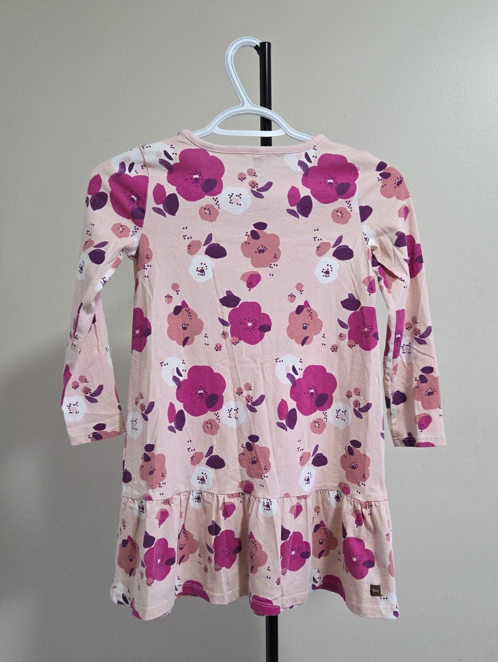 Tea Collection Pink Floral Ruffle-Hem Dress - Picture 5 of 6
